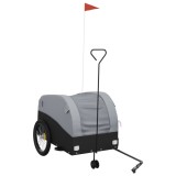 Cumpara ieftin Remorca pentru biciclete, negru si gri, 45 kg, fier