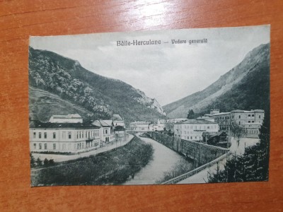 carte postala necirculata baile herculane anul 1929 - vedere generala foto