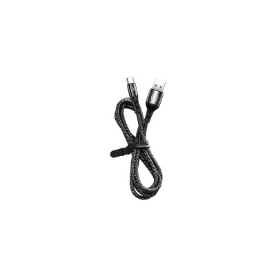 Cablu Date si Incarcare USB la USB Type-C Usams U27, 5A Flash Charge US-SJ319, 1.2 m, Negru foto
