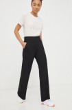 Dkny pantaloni de trening culoarea negru, neted