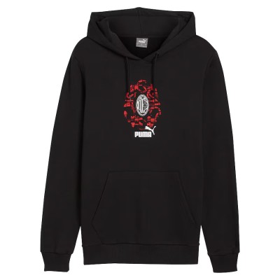AC Milan hanorac de bărbați cu glugă Culture black - L foto