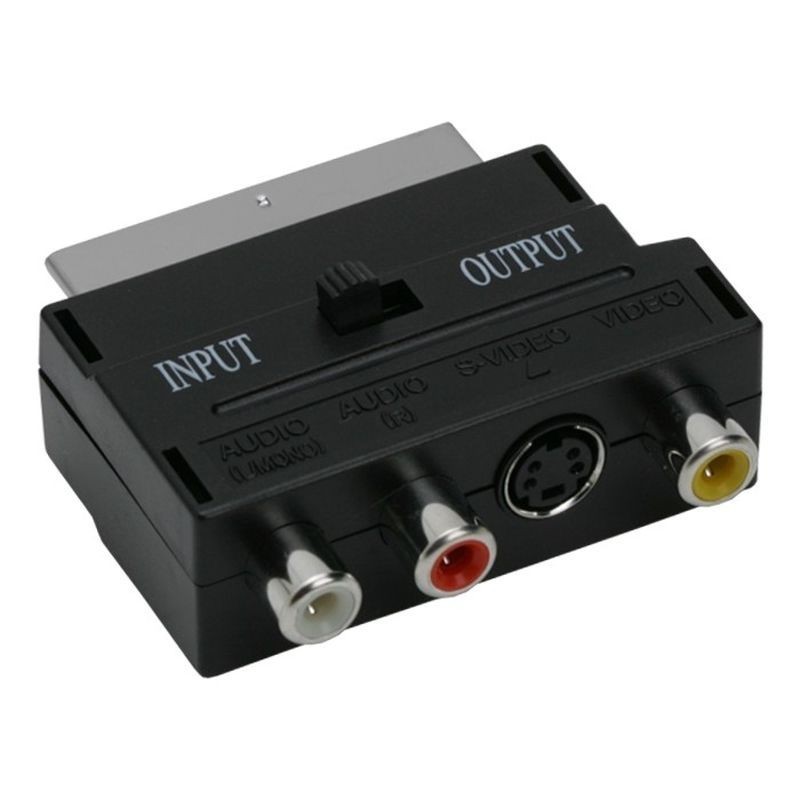 Adaptor video, mufa SCART 21 poli, 3 prize RCA, priza SVHS, comutator, Home  | Okazii.ro