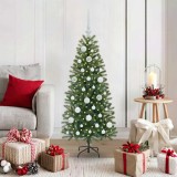 vidaXL Brad de Crăciun artificial cu 150 LED Verde 120 cm PE și PVC 3397331
