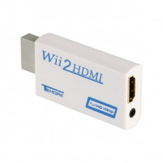 Adaptor convertor consola Nintendo Wii la Hdmi Cu 3.5mm audio output 1080p, alb foto