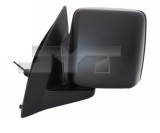 Oglinda usa exterioara Opel Combo C, 2002-10.2010, partea Stanga, ajustarea prin cablu; carcasa neagra; sticla convexa; geam cromat, Aftermarket