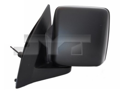 Oglinda usa exterioara Opel Combo C, 2002-10.2010, partea Stanga, ajustarea prin cablu; carcasa neagra; sticla convexa; geam cromat, Aftermarket foto