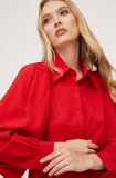 Answear Lab camasa femei, culoarea rosu, cu guler clasic, regular