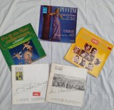 Lot 5 Discuri Vinil / Reviste Muzicale Vintage Germania - Puccini, Beethoven, Ceaikovski, Schlager 1955, Colinde