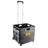 Carucior de transport pliabil cu lada si maner telescopic, 35 kg