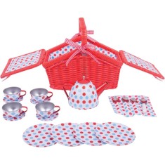 Bigjigs Toys Tea Set in Picnic Basket set de jucării 3y+ 1 buc