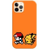 Husa compatibila cu Apple iPhone 11 Ash and Pikachiu Pokemon , Silicon, TPU, Viceversa, Transparent, Carcasa