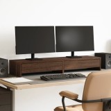 VidaXL Suport monitor cu sertare, stejar maro, 100x27x15 cm, lemn