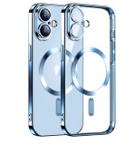 Huse silicon cu incarcare wireless compatibila cu Iphone 16 Albastru, Carcasa