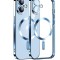 Huse silicon cu incarcare wireless compatibila cu Iphone 16 Albastru