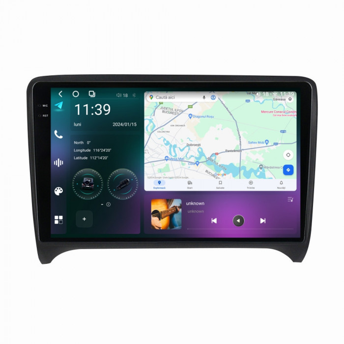 Navigatie dedicata cu Android Audi TT 2006 - 2015, 12GB RAM, Radio GPS Dual