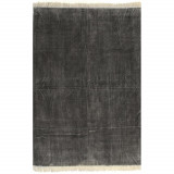 Covor Kilim, antracit, 160 x 230 cm, bumbac