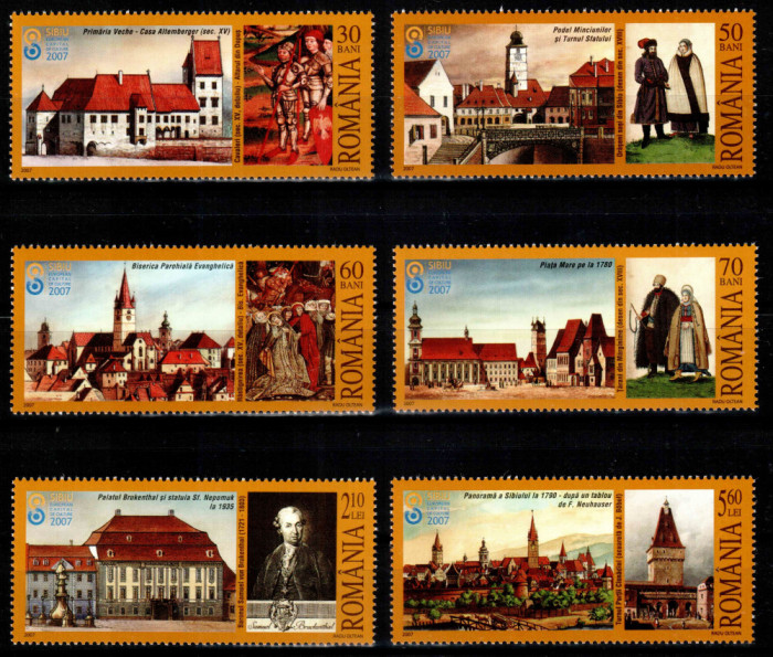 Romania 2007, LP 1769, Sibiu Capitala Cult. EU, seria, MNH! LP 11,80 lei