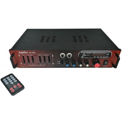 Amplificator digital tip statie AV-306, 2x50 W cu Bluetooth si telecomanda foto