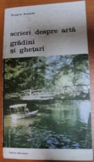 SCRIERI DESPRE ARTA GRADINI SI GHETARI-ROSARIO ASSUNTO,BUCURESTI 1988 foto