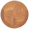 Blat de masa, 40 cm, lemn masiv de tec, rotund, 2,5 cm