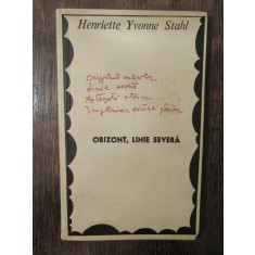 Orizont, linie severă - Henriettte Yvonne Stahl