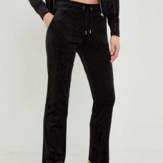 Dkny pantaloni de trening femei, culoarea negru, cu imprimeu
