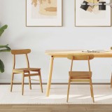 vidaXL Scaun de sufragerie 2 pcs natural 43 x 44,5 x 77 cm 42020486
