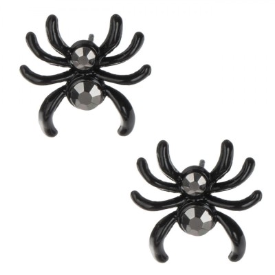 Cercei Halloween, Model Paianjeni, Negru, Cu Strass foto