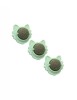 Set 3 jucarii verzi pentru pisicute, minge rotativa 360 din iarba Catnip, 5.5 cm