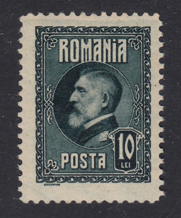 ROMANIA 1926 - ANIVERSAREA 60 ANI FERDINAND 10 LEI HARTIE CU FILIGRAM MNH