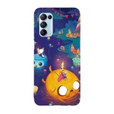 Husa compatibila cu Oppo A72, Viceversa, model Adventure time river, Silicon, TPU, Transparent, Carcasa