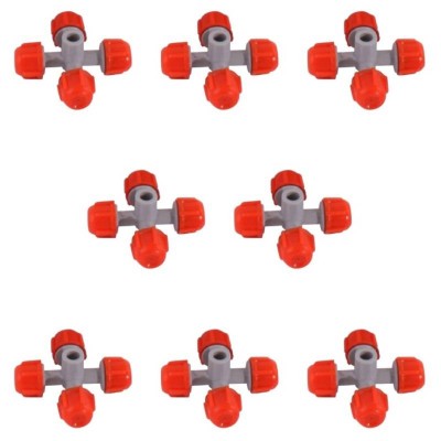 Set 10 buc Cap pulverizator pentru teava picurare, Nr-7588, 4 iesiri foto