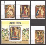 PENRHYN 1992 PICTURA CRACIUN ( colita+serie dt.) MNH, Nestampilat