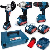 Cumpara ieftin Set 3 scule cu 2 acumulatori 48v, Polizor Unghiular, Cheie impact, Masina de gaurit si insurubat Bormasina, manusi cadou Campion PROFESSIONAL CMP1849