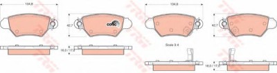 Set placute frana,frana disc OPEL ASTRA G Combi (F35) (1998 - 2009) TRW GDB1352 foto