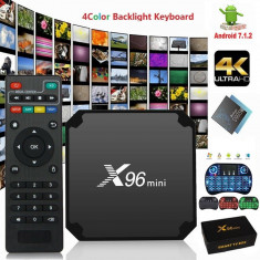 Mini PC TV Box X96 2GB-16GB Android 7.1 + Mini Tastatura Cu 3 Culuare foto