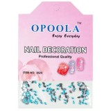 Strasuri pentru unghii - oval, turcoaz, &icirc;n pachet 120 buc, INGINAILS