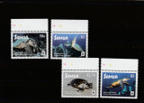 Samoa 2016-Fauna,WWF,Testoase,Serie 4 valori,cu margine,MNH,Mi.1348-1351, Nestampilat