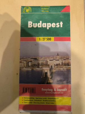 UNGARIA - Harta orasului Budapesta 1:27500 foto