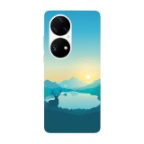 Husa compatibila cu Huawei Nova Y70 model Minimalist nature deer, Silicon, TPU, Viceversa, Transparent, Carcasa