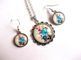 set sticla cu model floral 34137
