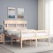 Gossi cadru de pat senior cu tablie, 140x190 cm, lemn masiv