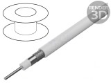Cablu Coaxial Alb 50m 5mm PVC CCS, Goobay