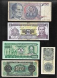 Set 5 bancnote de prin lume adunate (cele din imagini) #356, Africa