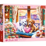 Puzzle Trefl 500 piese Iubire de Catelus, multicolor, 10+ ani