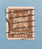 Germania Republica de la Weimar 1923 Vulturul Imperial 3pf Sepia / Maro Ștampilat cu Ștampilă Liniară - OREF1