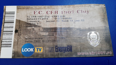 Bilet CFR Cluj - CSMS Iasi foto