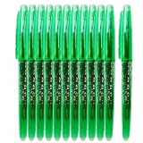 Set 12 Pixuri cu Radiera 0.7mm, Roller, Verde - Sterge si Rescrie Fara Urme