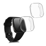 Set 2 Huse pentru Fitbit Versa 3 / Sense, Silicon, Transparent, 53390.01, Kwmobile