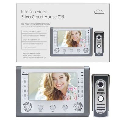 Resigilat : Interfon video SilverCloud House 715, ecran LCD 7 inch, camera de exte foto